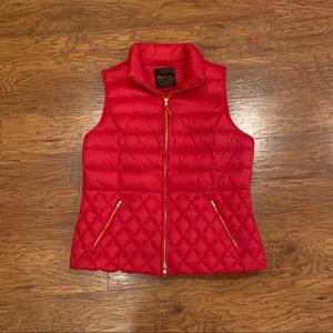 Talbots red puffer vest